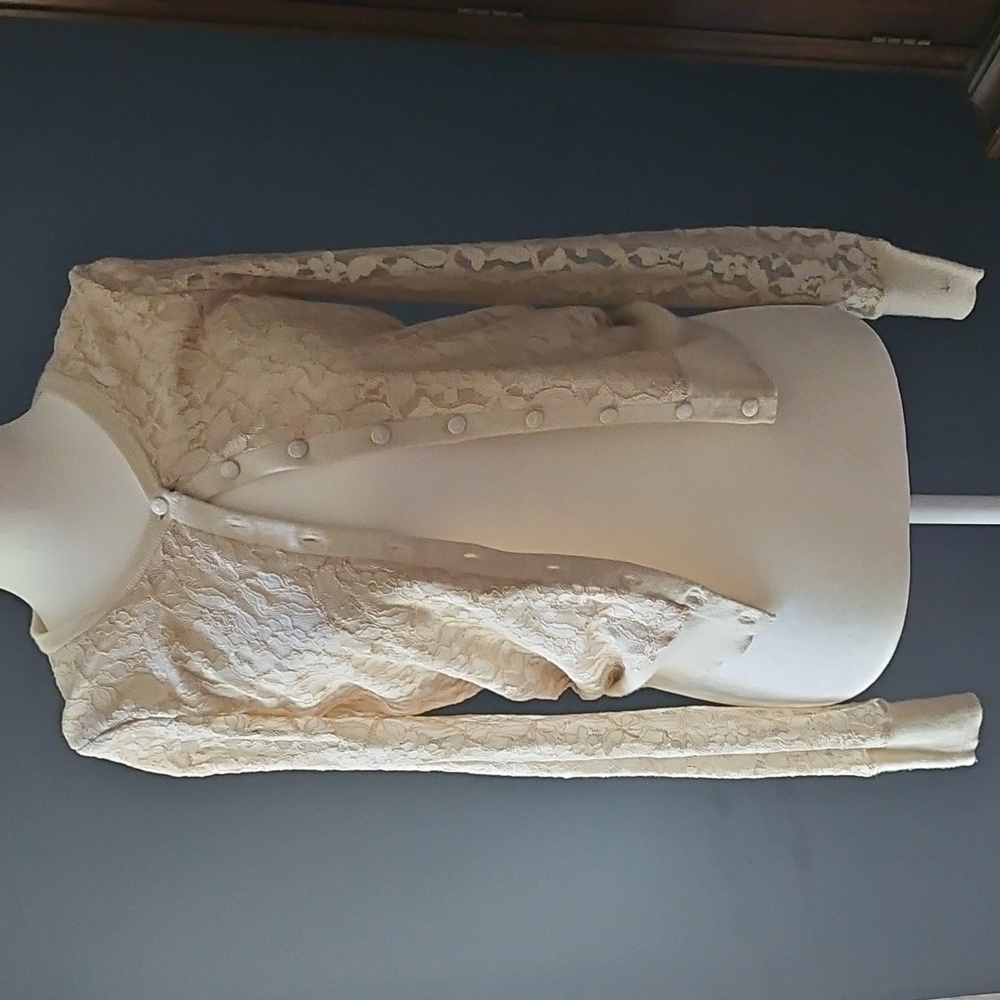 Lucky Brand Vintage Lace Cardigan XS